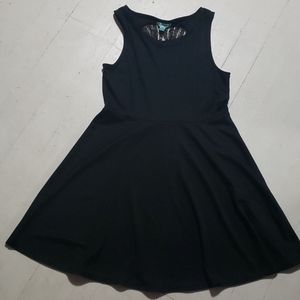JJ Authentic Black Dress with Skull Detail